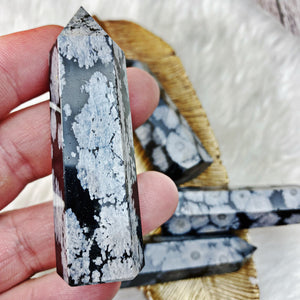Snowflake Obsidian Towers - Gorgeous Markings! - The Bead N Crystal & Enclave Gems
