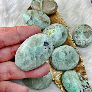 Garnierite *RARE* Palm Stone - The Bead N Crystal & Enclave Gems