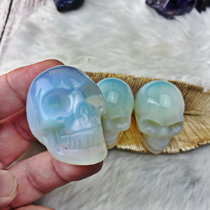 Opalite Skull - Creepy! - The Bead N Crystal & Enclave Gems