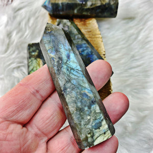 Labradorite Towers - Med - FLASHY - The Bead N Crystal & Enclave Gems