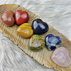 Crystal Hearts - 1" Assorted Flavors - The Bead N Crystal & Enclave Gems