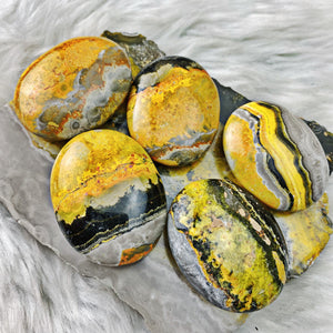 Bumblebee Jasper - Fabulous Palm Stones - The Bead N Crystal & Enclave Gems