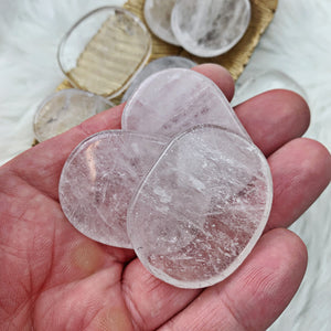 Crystal Quartz Palm Stone (856) - The Bead Shoppe