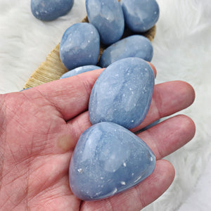 Angelite Palm Stone (873) - The Bead Shoppe