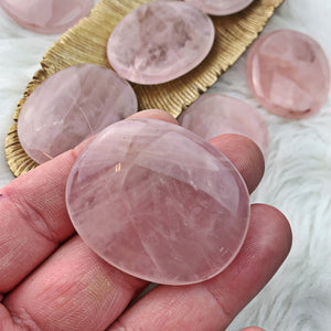 Rose Quartz Palm Stone (890) - The Bead Shoppe