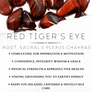 Red Tiger's Eye Palm Stone (855) - The Bead N Crystal & Enclave Gems