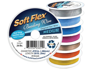 SoftFlex Beading Wire - Medium 30ft Spool - The Bead N Crystal & Enclave Gems