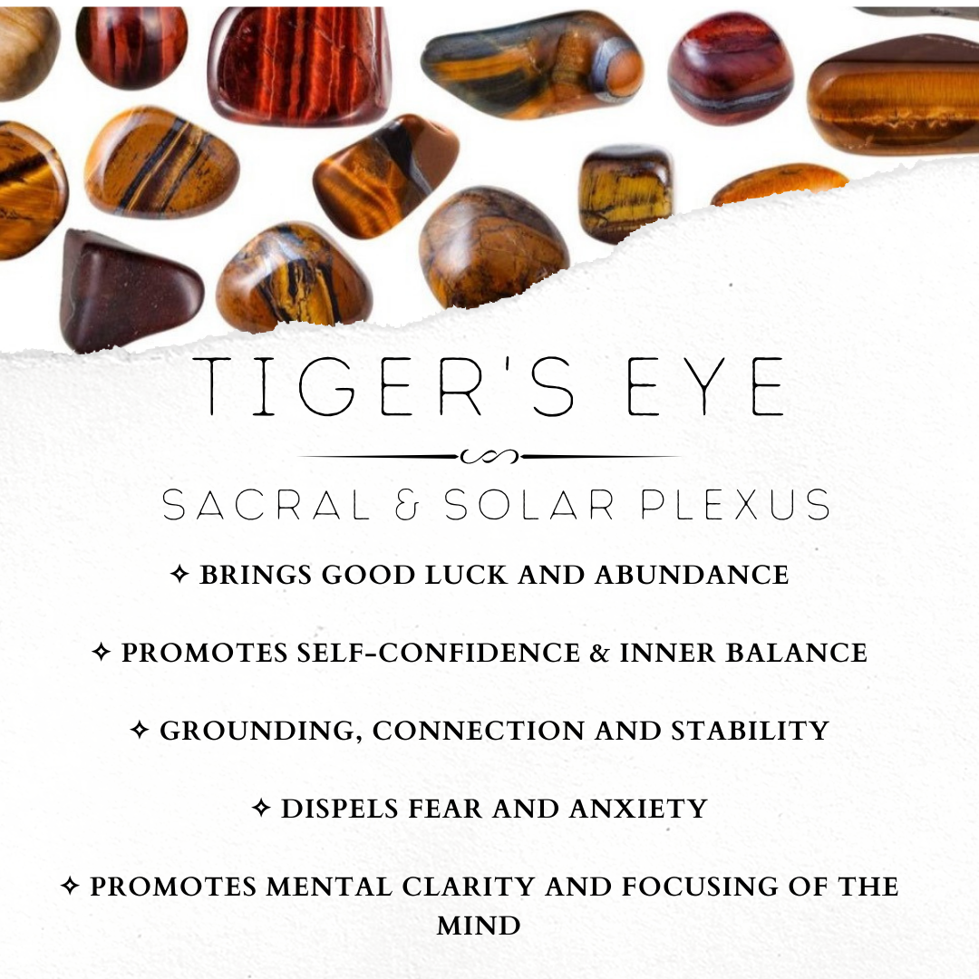 Tiger's Eye Crystal Healing Bracelet – thestagandtheolive