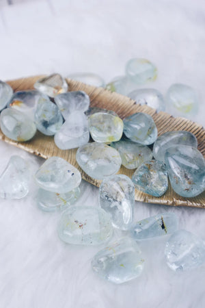 Blue Hematoid Topaz Tumbled Stone - The Bead N Crystal & Enclave Gems