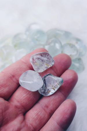 Blue Hematoid Topaz Tumbled Stone - The Bead N Crystal & Enclave Gems