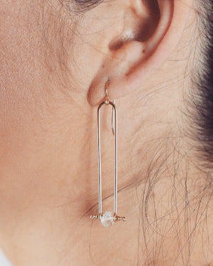 Bellamie Earrings - Modern Chic 14k Gold Filled Framesa - The Bead N Crystal & Enclave Gems